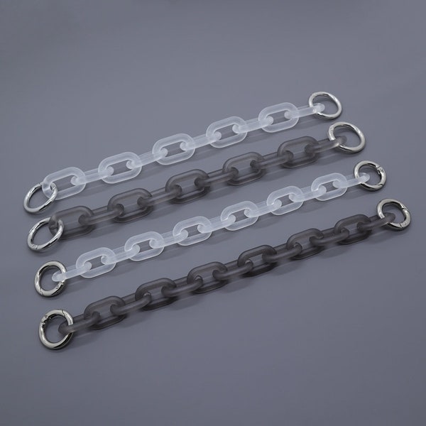 Transparent Frosted Acrylic Chain Accessories Matte Resin Bag Chain Handmade Bag Chain Crossbody Chain Shoulder Chain In White Black DIY