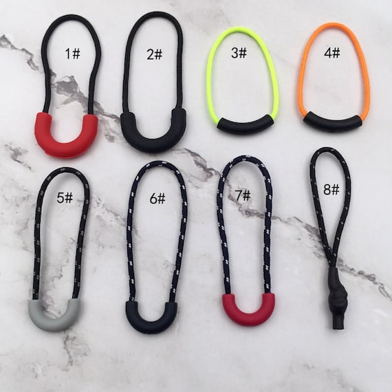 4pcs Premium Nylon Zipper Pulls Cord Rope End Colorful Zipper