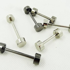 Silver Plated Purse Dumbbell Screw, Barbell Screw, Studs, Bags Screw, Cap Screw, Replacement Screw