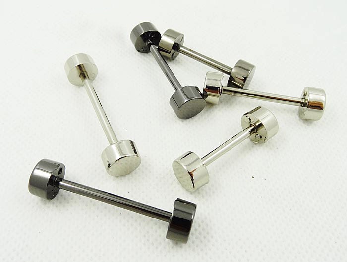 Silver Plated Purse Dumbbell Screw Barbell Screw Studs Bags Etsy