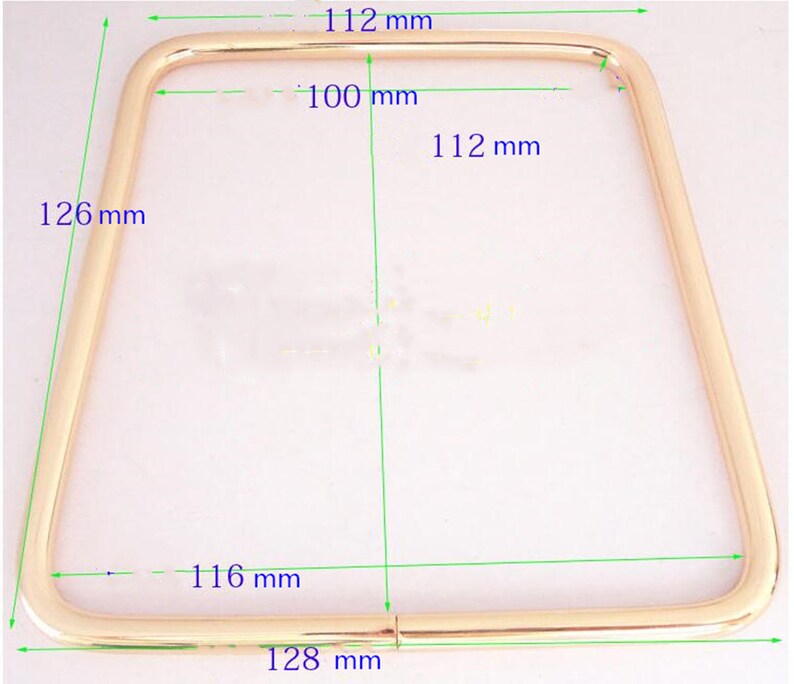 Handbag Handle Hardware Accessories Trapezoidal Handle Button Iron Plated Placket Buckle Leather Shoulder Messenger Bag Handle Light Golden