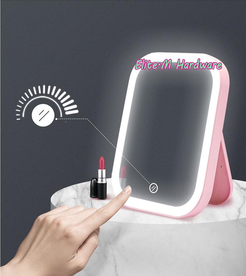 Lighted Makeup Mirror LED Tapelights Travel Vanity Mirror Etsy
