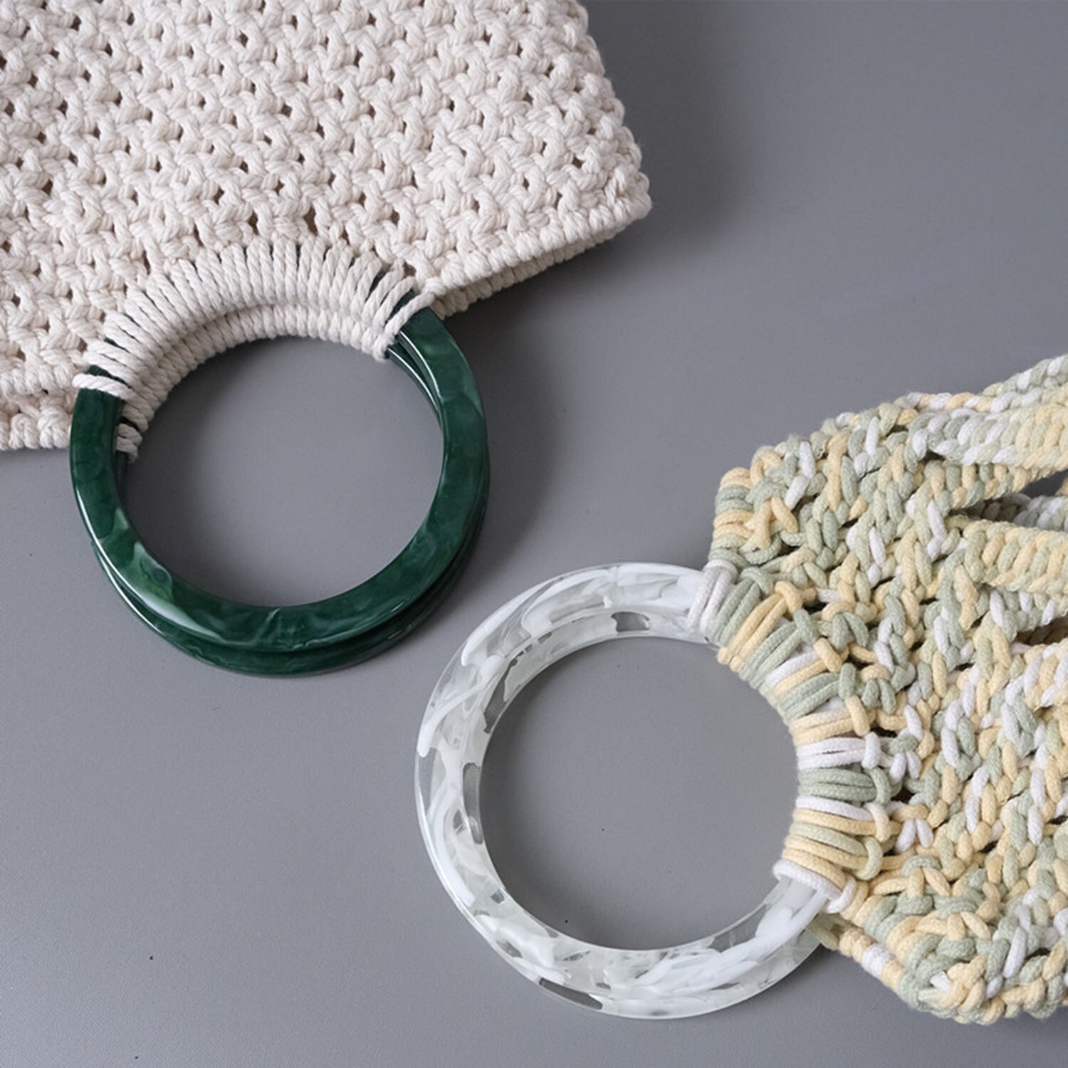 11.5cm Retro Purse Handle Acrylic Round Handle Purse DIY Etsy