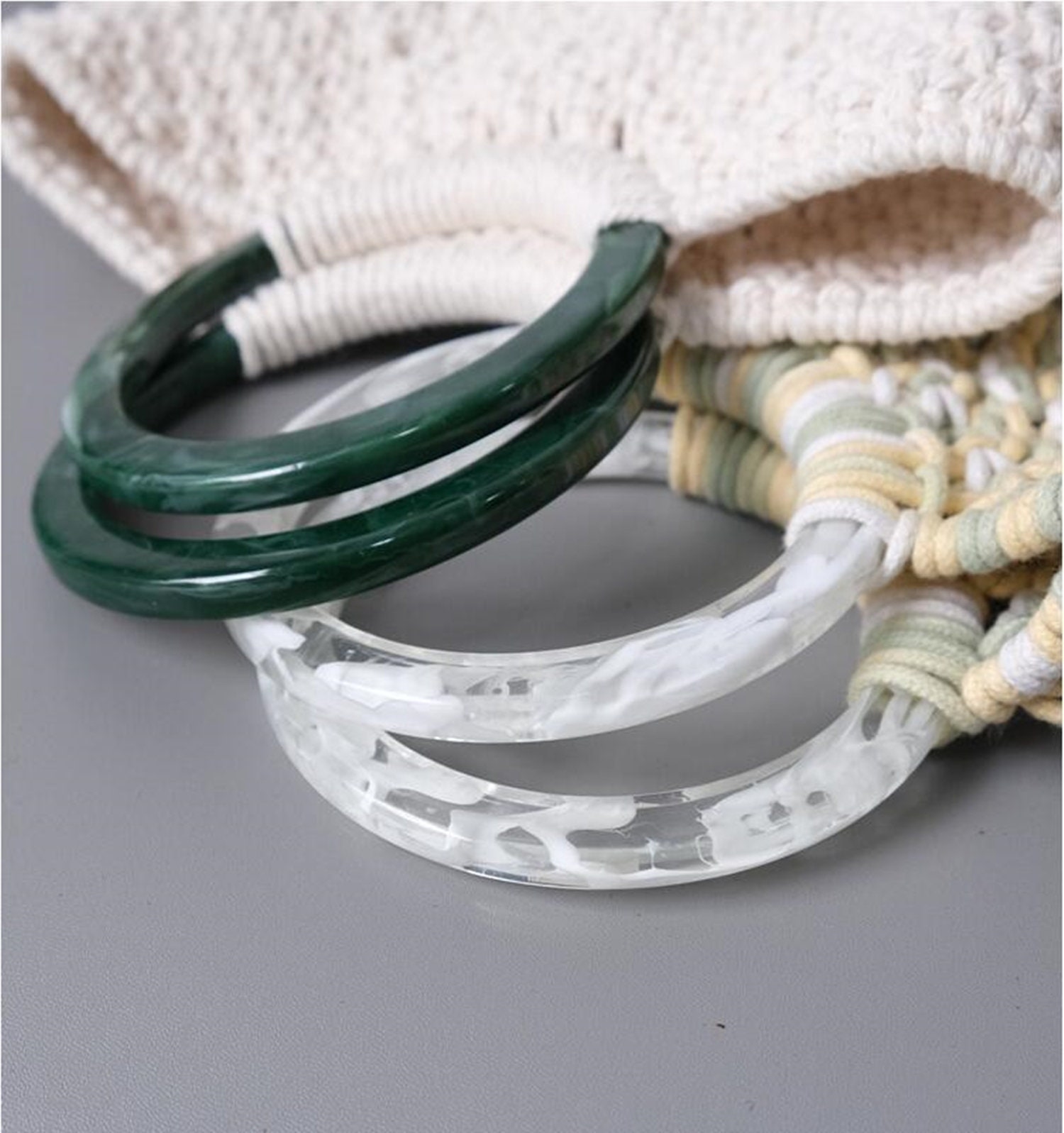 11.5cm Retro Purse Handle Acrylic Round Handle Purse DIY Etsy