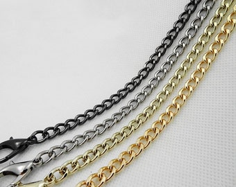 EliteMHardware 6mm Fashion Gunmetal Purse Chain, Black Bag Chain, Purse Strap, Chain Strap, Replacement Chains, High Quality