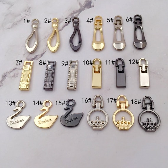 Silver Metal Zipper Pull Zipper Decorative Pull for Clothing Pull