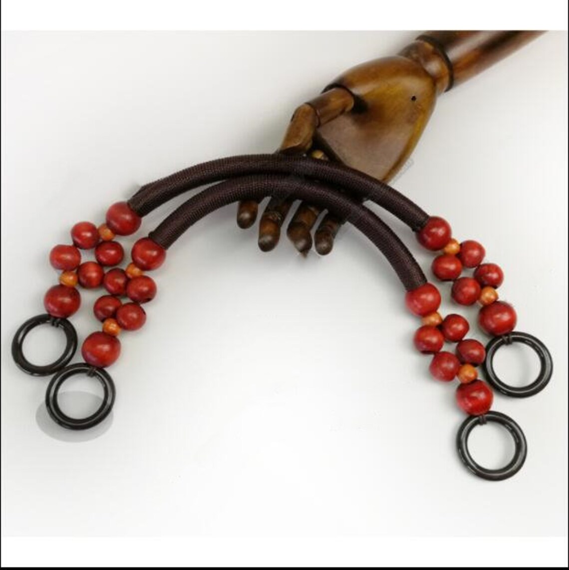 Wooden Bead Handle Beaded Handle DIY Handle Purse Handle Bag Etsy