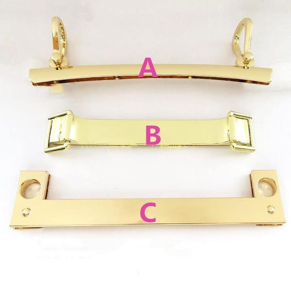 Hardware Accessories Side Clip Earrings Aberdeen Buckle Removable Hand-held Carry Ring DIY Handbag Hardware For Wholesale In Light Golden