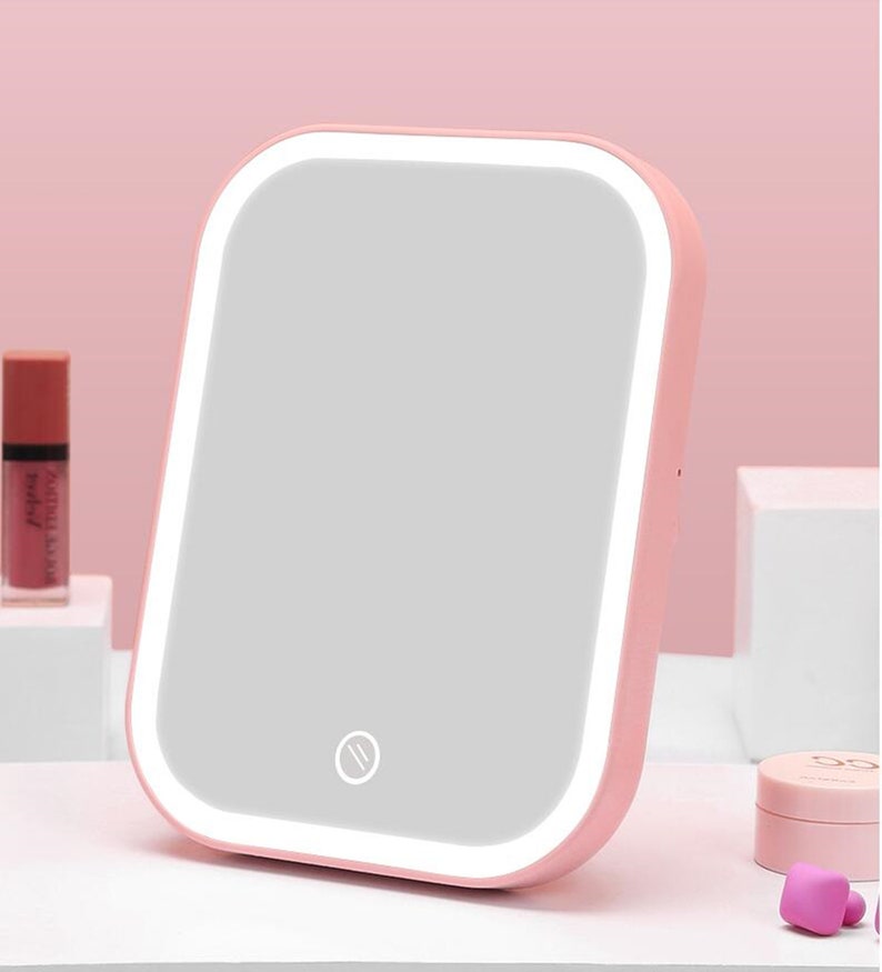 Lighted Makeup Mirror LED Tapelights Travel Vanity Mirror Etsy