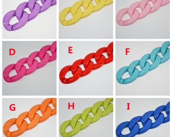 High Quality Plastic Bag Chain Acrylic Purse Chain Orange Resin Chain DIY Shoulder Chain Crossbody Chain Replacement Chain For Wholesale