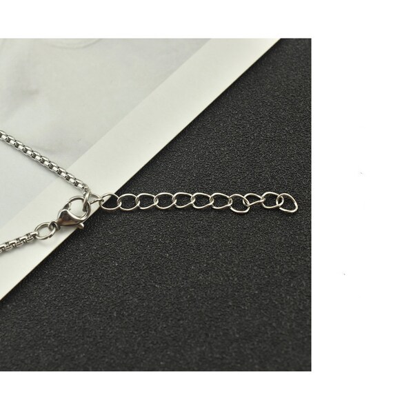 High Quality Titanium Steel Ring Pendant Necklace Fashion Square
