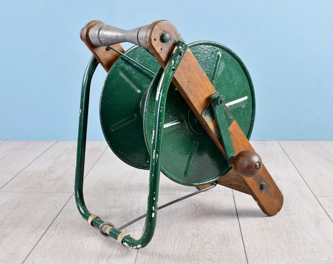 Antique Industrial Tool Vintage Hose Reel With Crank - Etsy