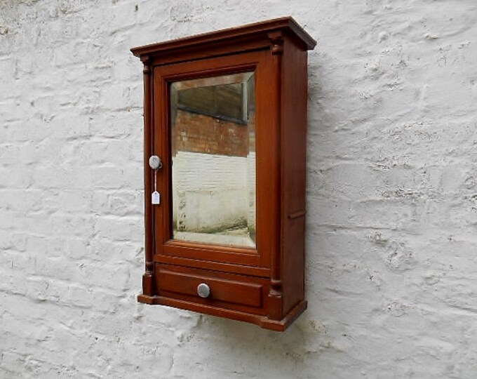 Antique Bathroom Wall Rustic Storage in Oak Etsy