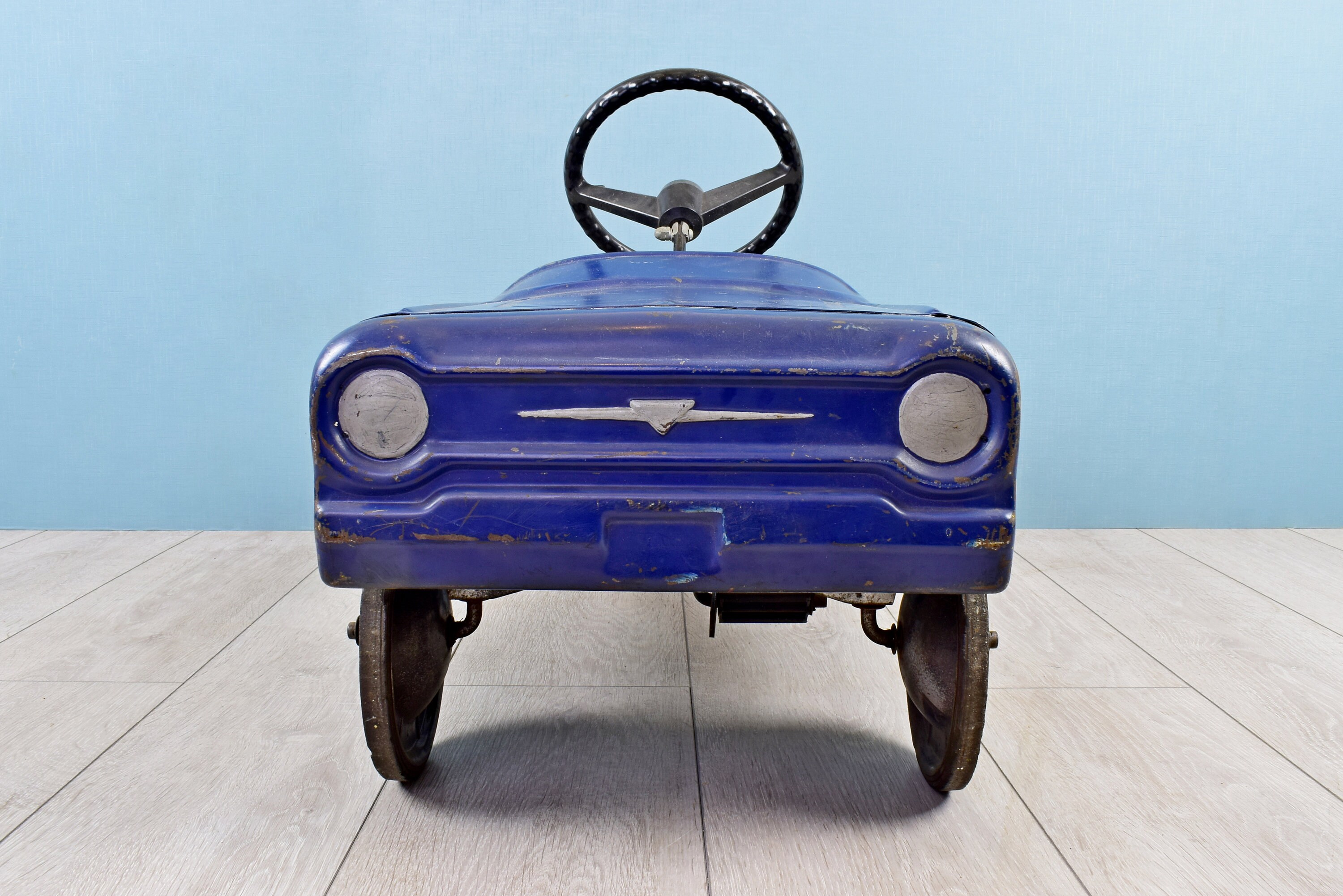 Antique Metal Pedal Car AMF Model 503 Blue Single Seater Etsy