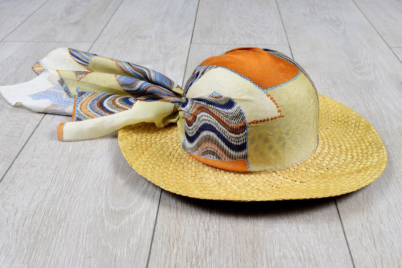 Vintage Womens Straw Hat an Wide Brim Ladies Summer Boater Etsy