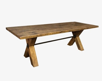 John Lewis Calia Style Industrial Reclaimed Dining Table Etsy