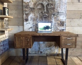 John Lewis Calia Style Industrial Reclaimed Dining Table Etsy