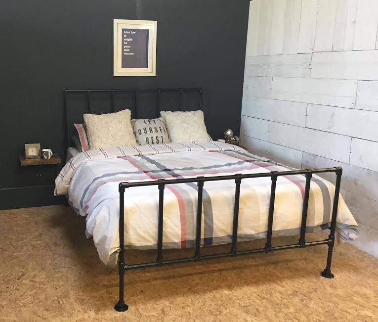 Vintage Industrial 'PETITE' Metal Gas Pipe Frame Bed Etsy