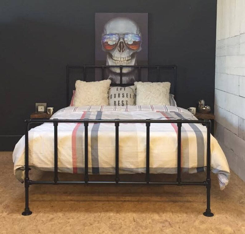 Vintage Industrial 'PETITE' Metal Gas Pipe Frame Bed Etsy