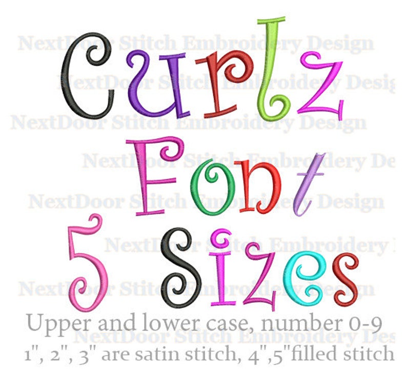 Curlz Font Embroidery Design Swirly Alphabet Set BX Files - Etsy