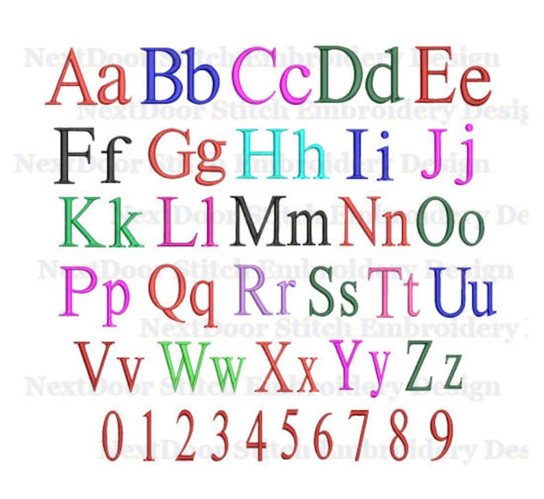 Serif Font Embroidery Design Block Alphabet Set Includes BX - Etsy