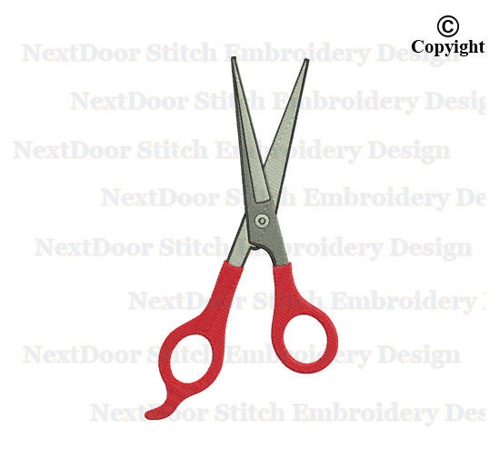Scissors machine embroidery design back to school embroidery Etsy