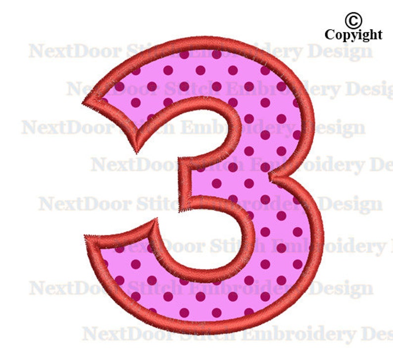 Embroidery Applique Numbers Set 09 Machine Embroidery Design Etsy