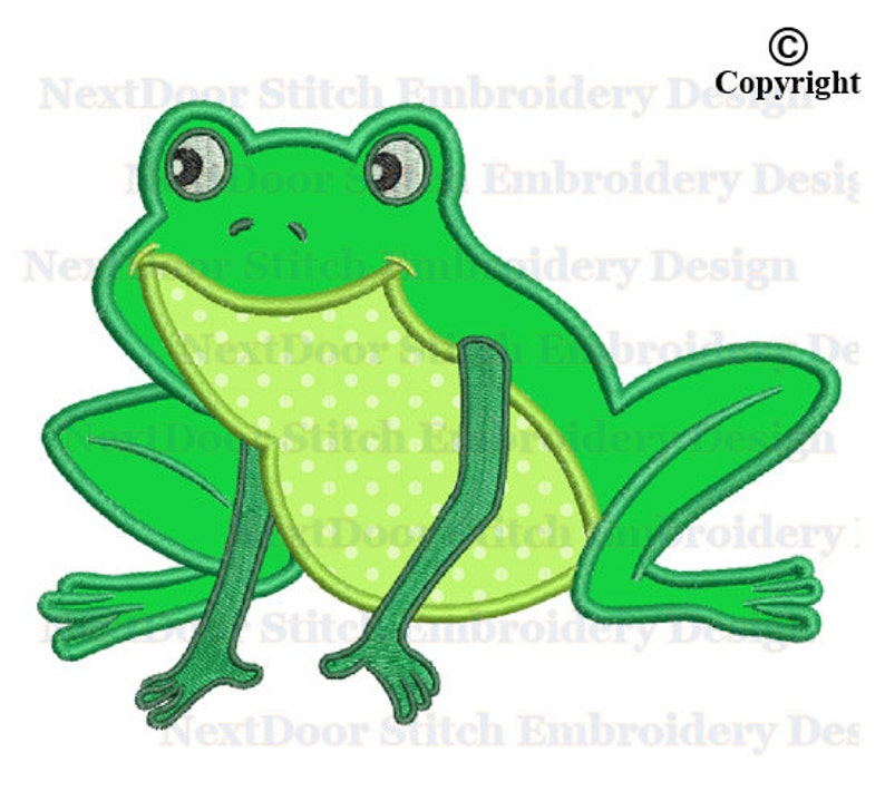 Frog Embroidery Design Frogs Embroidery Applique File Etsy UK