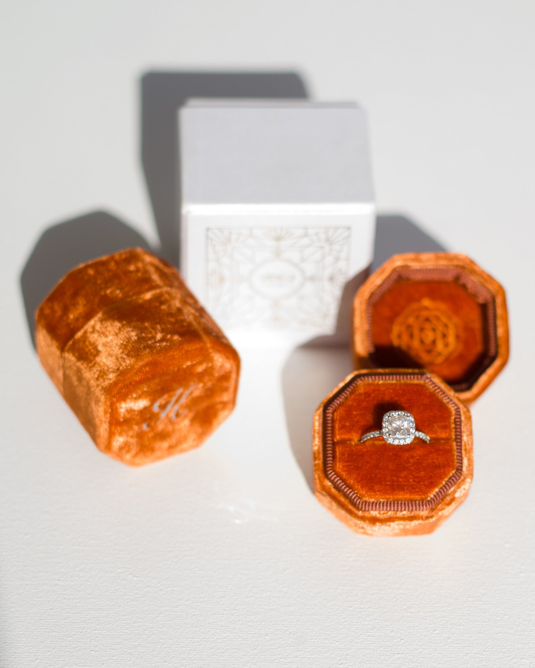 Custom Ring Box Single ring box Double Ring case Monogrammed Etsy