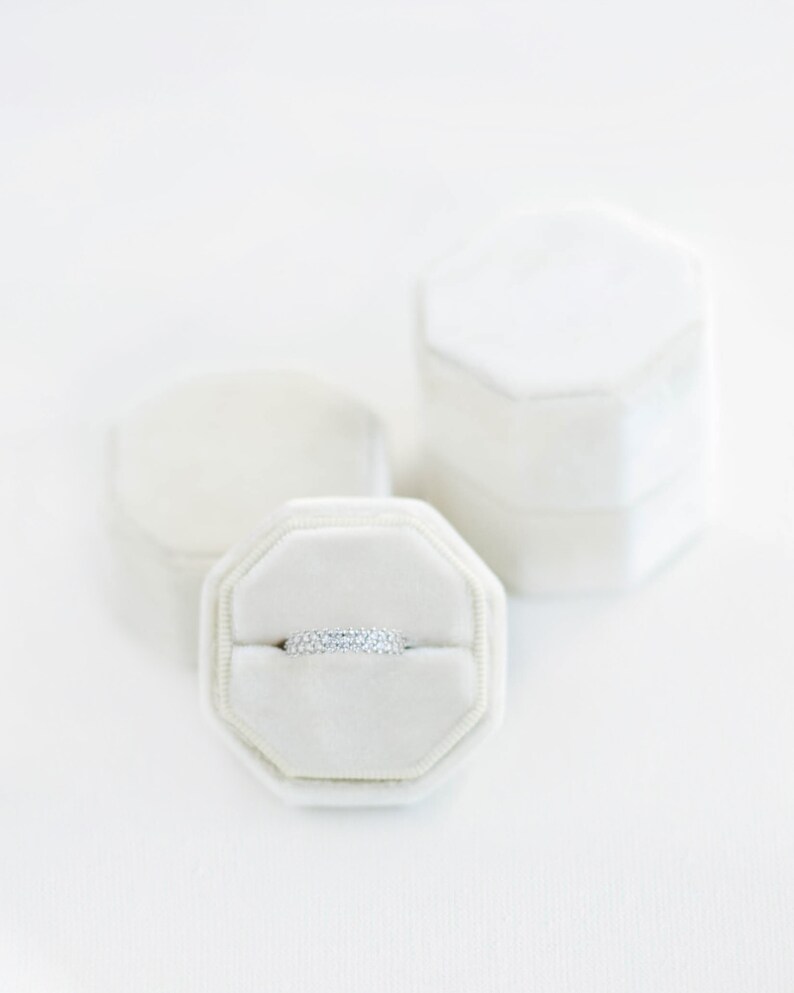 personalised double ring box