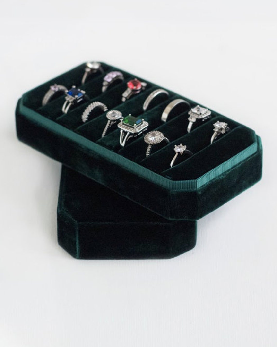 Green Jewelry Box Jewelry Box Vintage Custom Jewelry Box Large Etsy