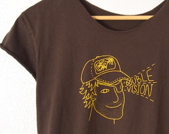 Grafisch hipster-T-shirt | Raw Zoom Skater Gitaar Katoen Tee Damesmaat Klein