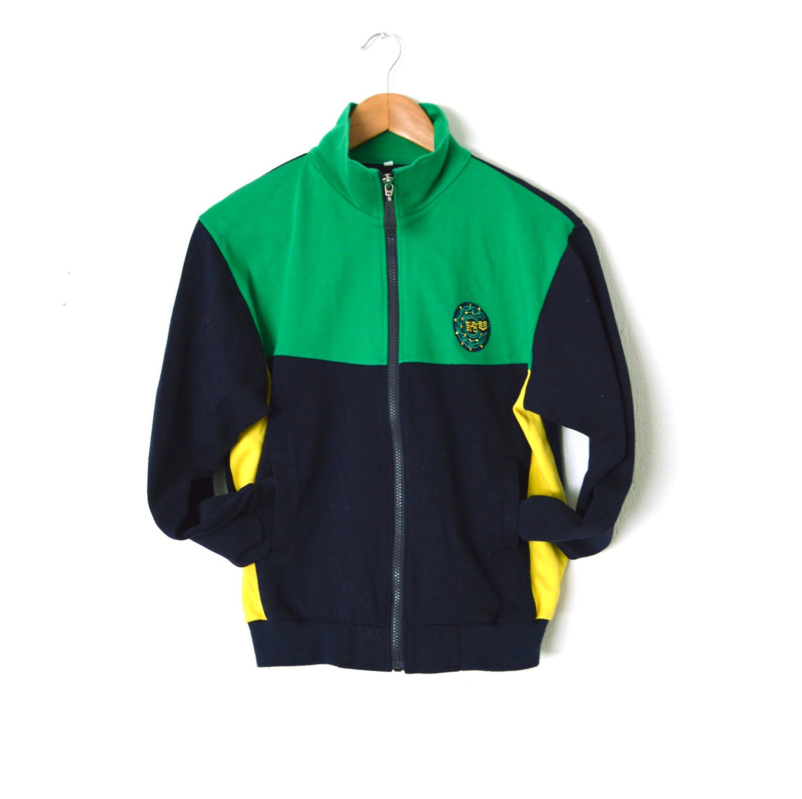 Vintage Athletic Jacket Neon Color 