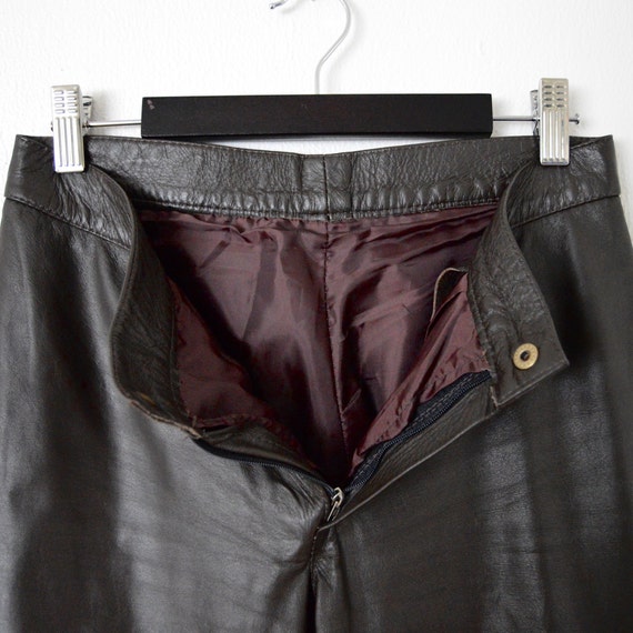 Vintage Leather Pants | Women's Leather Straight … - image 5
