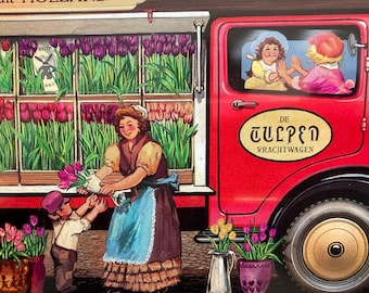 Silver Crane Company Vintage Truck Transport Tin Holland Tulip Festival