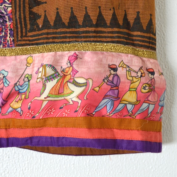 Vintage Dupatta Scarf | Patterned Indian Sari Sca… - image 3