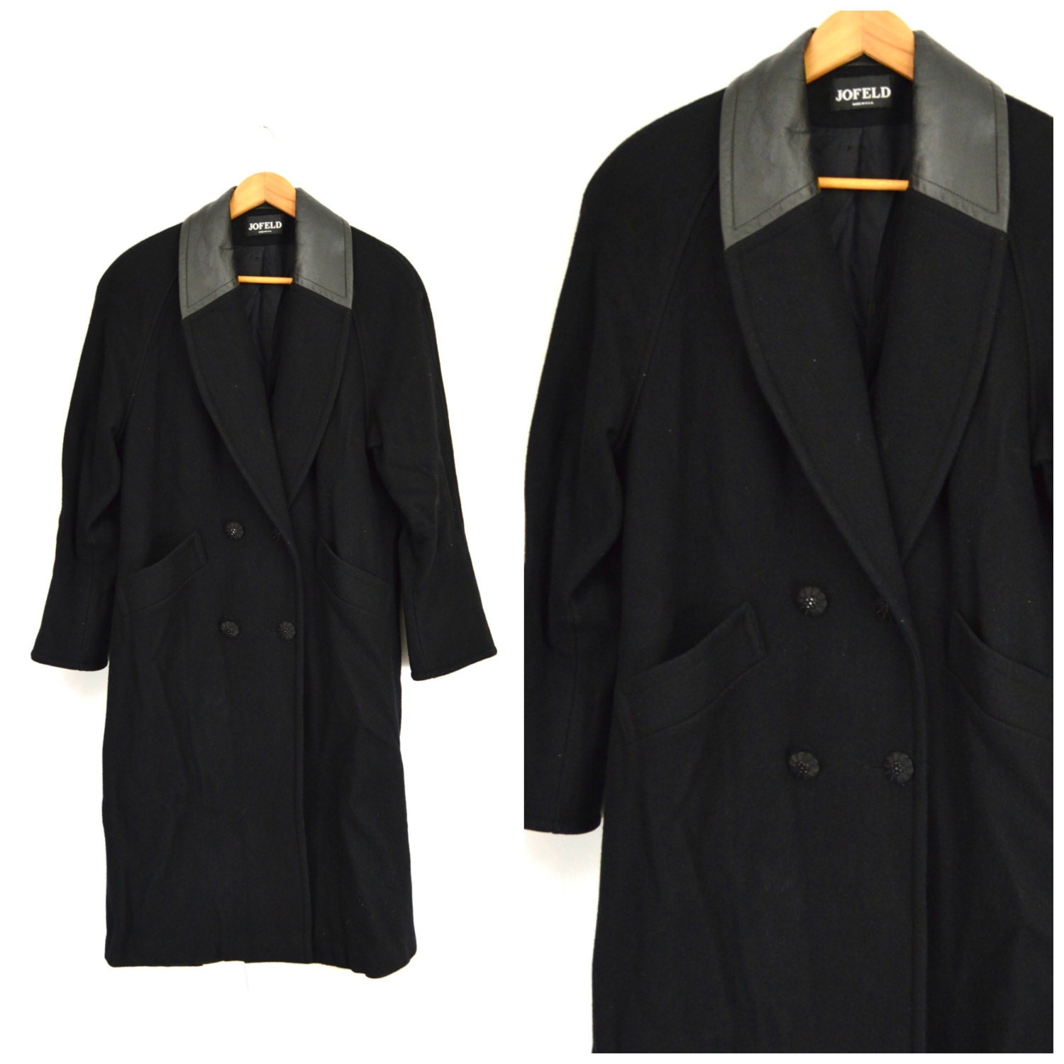 80s JOFELD Ortega Shawl Collar Coat