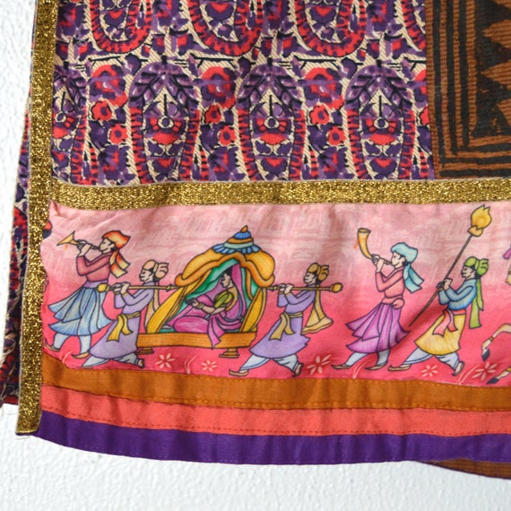 Vintage Dupatta Scarf | Patterned Indian Sari Sca… - image 2