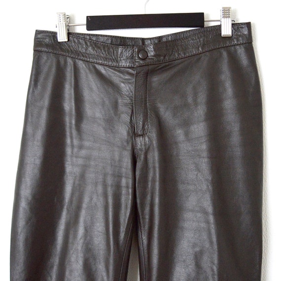 Vintage Leather Pants | Women's Leather Straight … - image 2