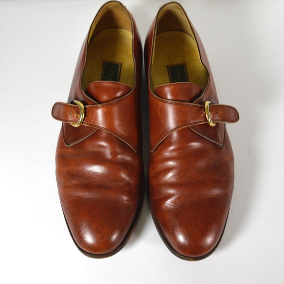 Vintage Cole Haan Shoes Mens Size 10 1 2 M Cognac Brown Leather Dress Shoes Mens Buckle Shoes Monk Strap Shoes Etsy Singapore