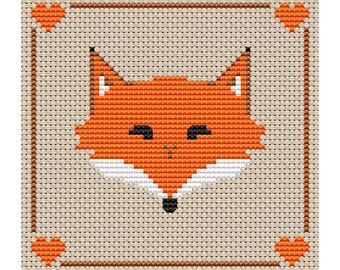 Cross Stitch Fox Pattern PDF Digital Download