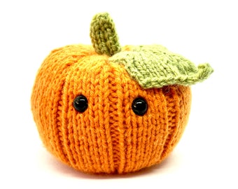 Pumpkin - Cute mini knitted Autumn Decoration - Edward