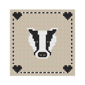 Cross Stitch Badger Pattern PDF Digital Download image 1