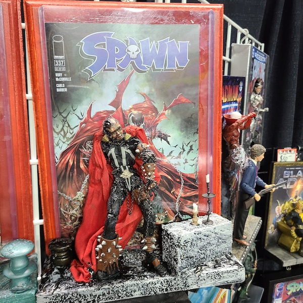 Spawn comicbook holder wall hanging