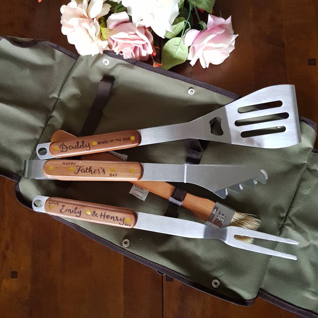 Personalised Barbecue Tools, BBQ Tool Set, Custom BBQ Kit, Barbecue ...
