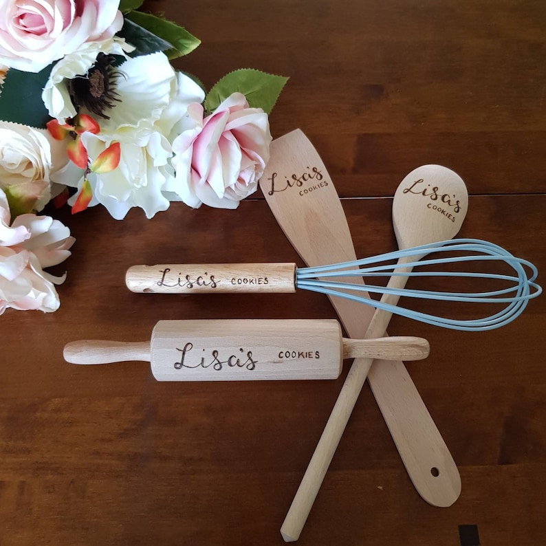 Personalised Baking Set Custom Wood Burned Baking Gifts Etsy