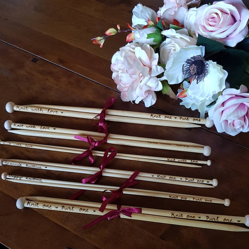 Knitting needles personalised knitting needles custom Etsy