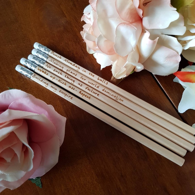 Inspirational Pencils Motivational Pencils Custom Pencils Etsy