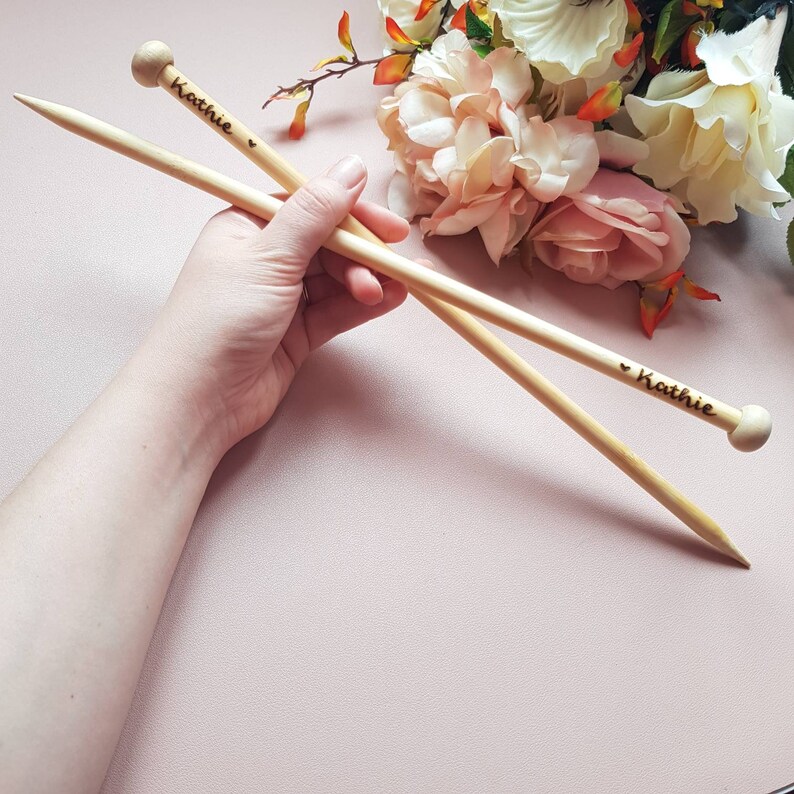 Knitting needles personalised knitting needles custom Etsy