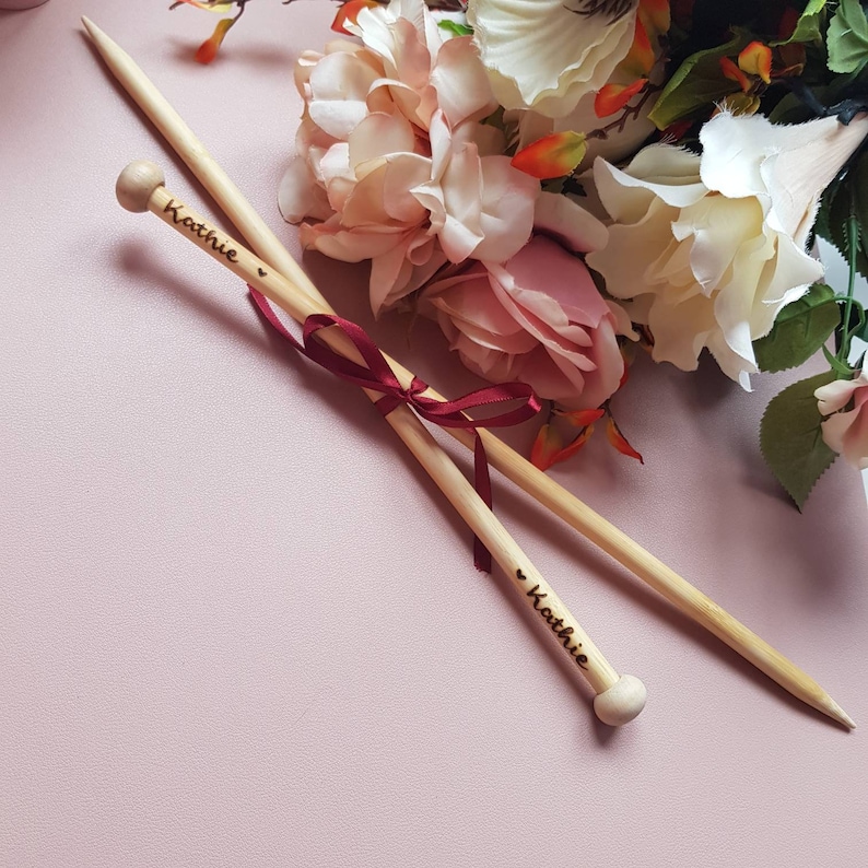 Knitting Needles Personalised Knitting Needles Custom Etsy